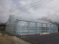 県立農業経営高校の温室を改築しました。